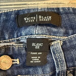 White House Black Market Dark Blue Flare Jeans